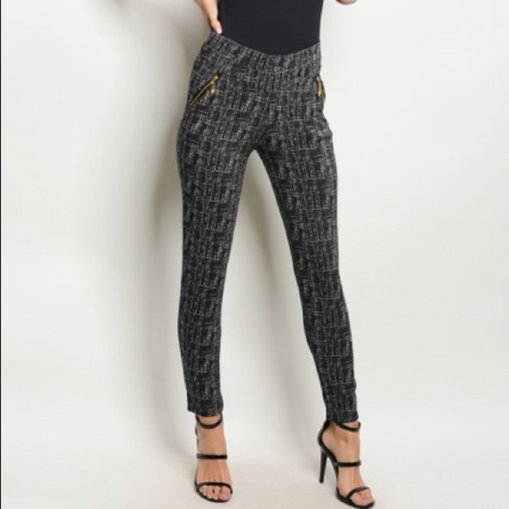 Black Tan Leggings